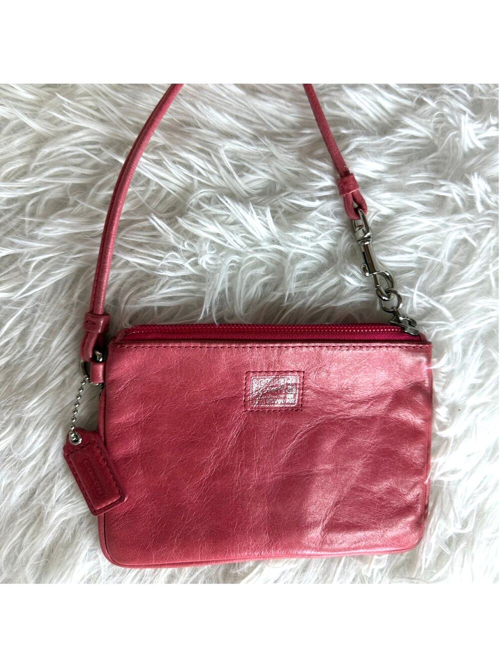 COACH Limited Edition Poppy Pink Wristlet